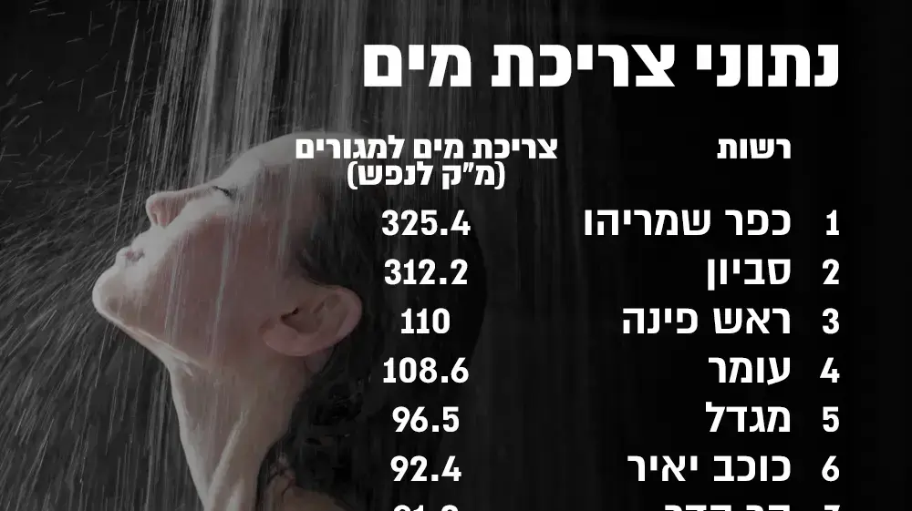 אינפו נתוני צריכת מים אינפו נתוני צריכת מים