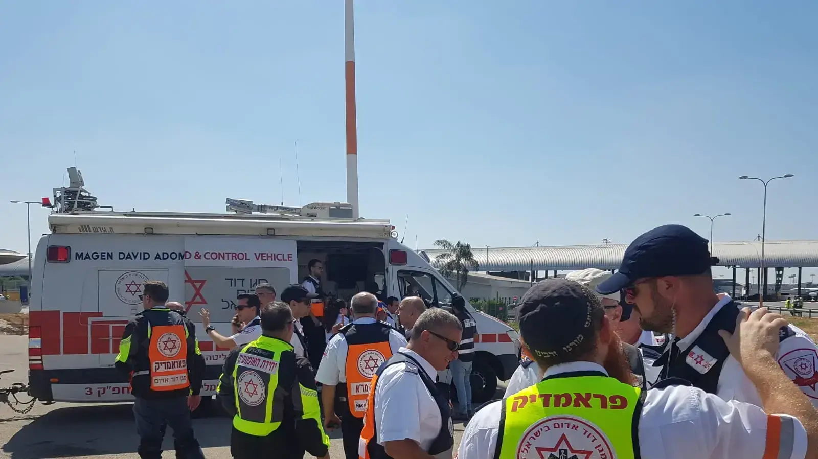 הכנות לקראת נחיתת חירום בנתב"ג 1 ביוני 2019 הכנות לקראת נחיתת חירום בנתב"ג 1 ביוני 2019