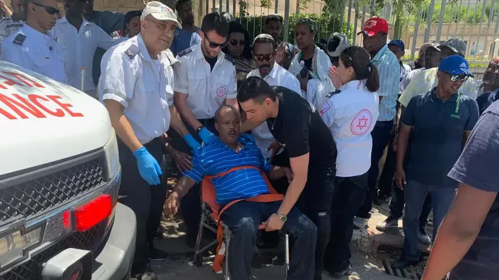 הלויתו של סולומון טקה בקרית חיים , יולי 2019 הלויתו של סולומון טקה בקרית חיים , יולי 2019