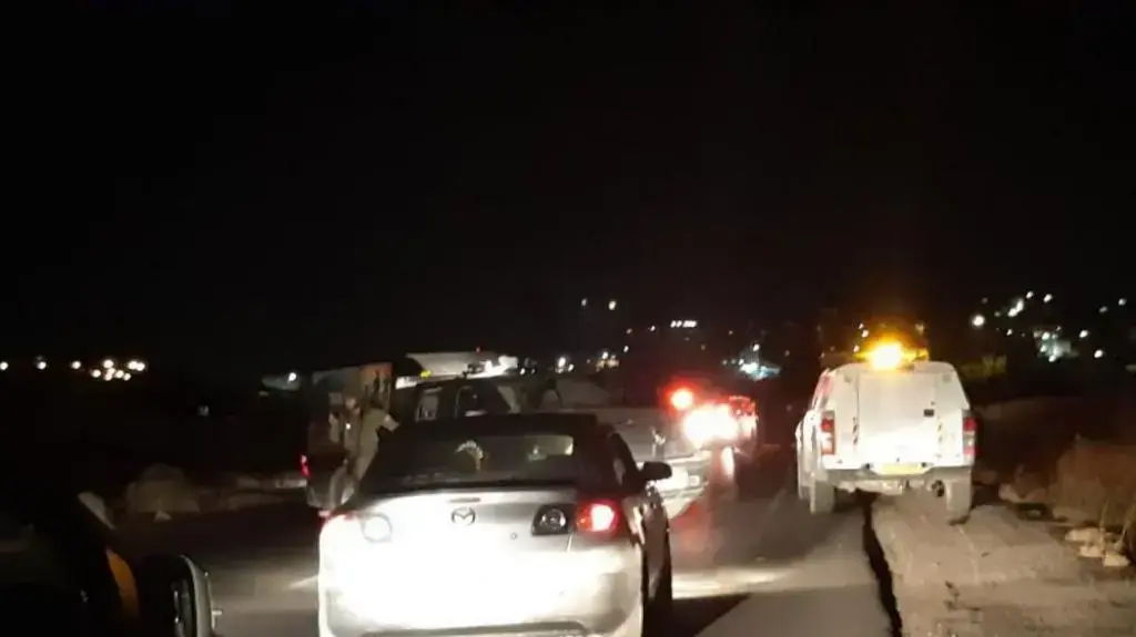 זירת אירוע הדריסה במחסום חיזמא זירת אירוע הדריסה במחסום חיזמא