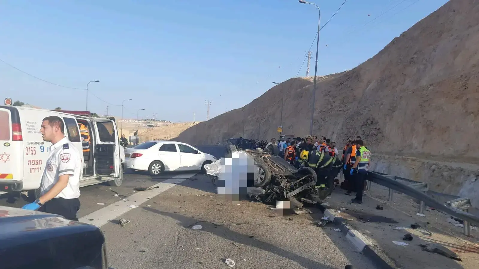 תאונת דרכים כביש 1 מצפה יריחו