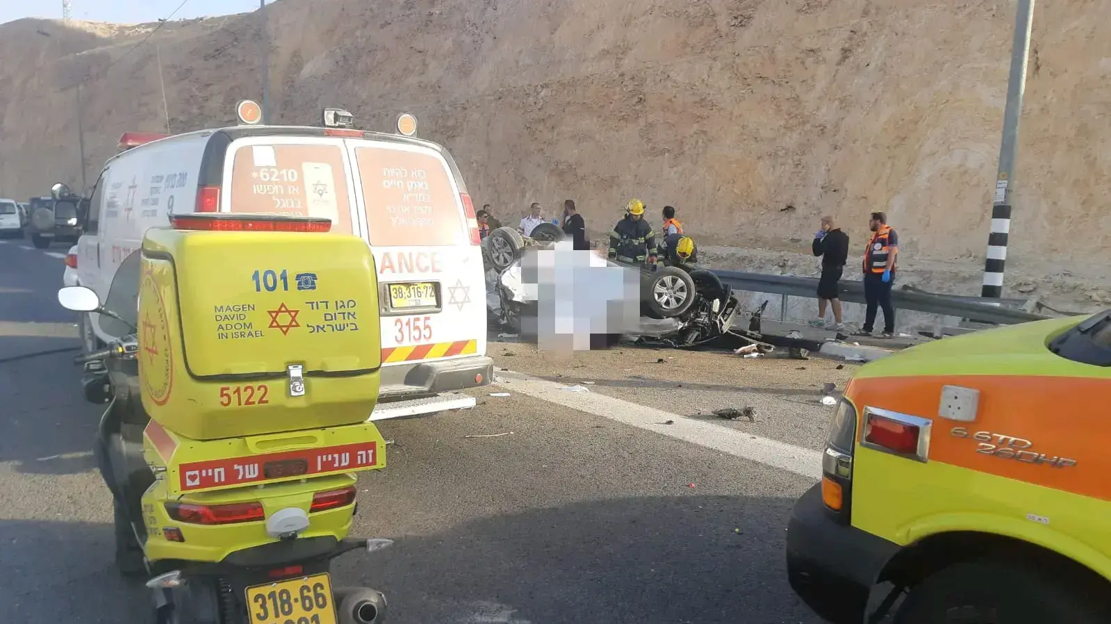 תאונת דרכים כביש 1 מצפה יריחו תאונת דרכים כביש 1 מצפה יריחו