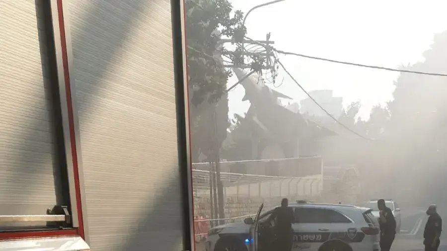 שריפה פרצה במתחם מדעטק בחיפה, 27 ביולי 2019 שריפה פרצה במתחם מדעטק בחיפה, 27 ביולי 2019