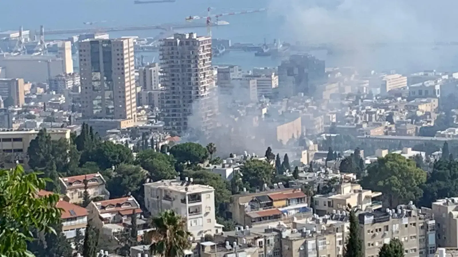שריפה במתחם מדעטק בחיפה שריפה במתחם מדעטק בחיפה