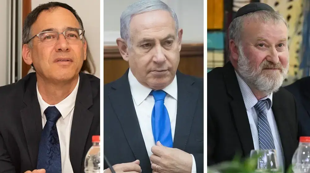 ביבי נתניהו שי ניצן ואביחי מנדלבליט 