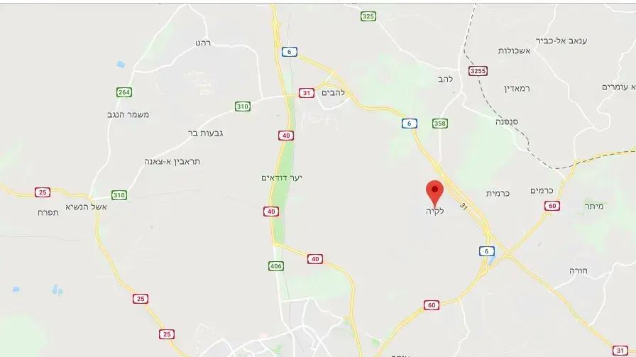מפה - זירת הרצח בלקיה מפה - זירת הרצח בלקיה