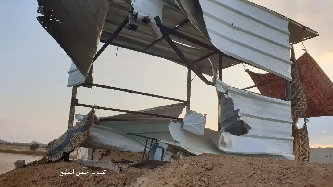 עמדת חמאס שנפגעה מאש צה"ל בתגובה לחדירת המחבל בדרום רצועת עזה עמדת חמאס שנפגעה מאש צה"ל בתגובה לחדירת המחבל בדרום רצועת עזה