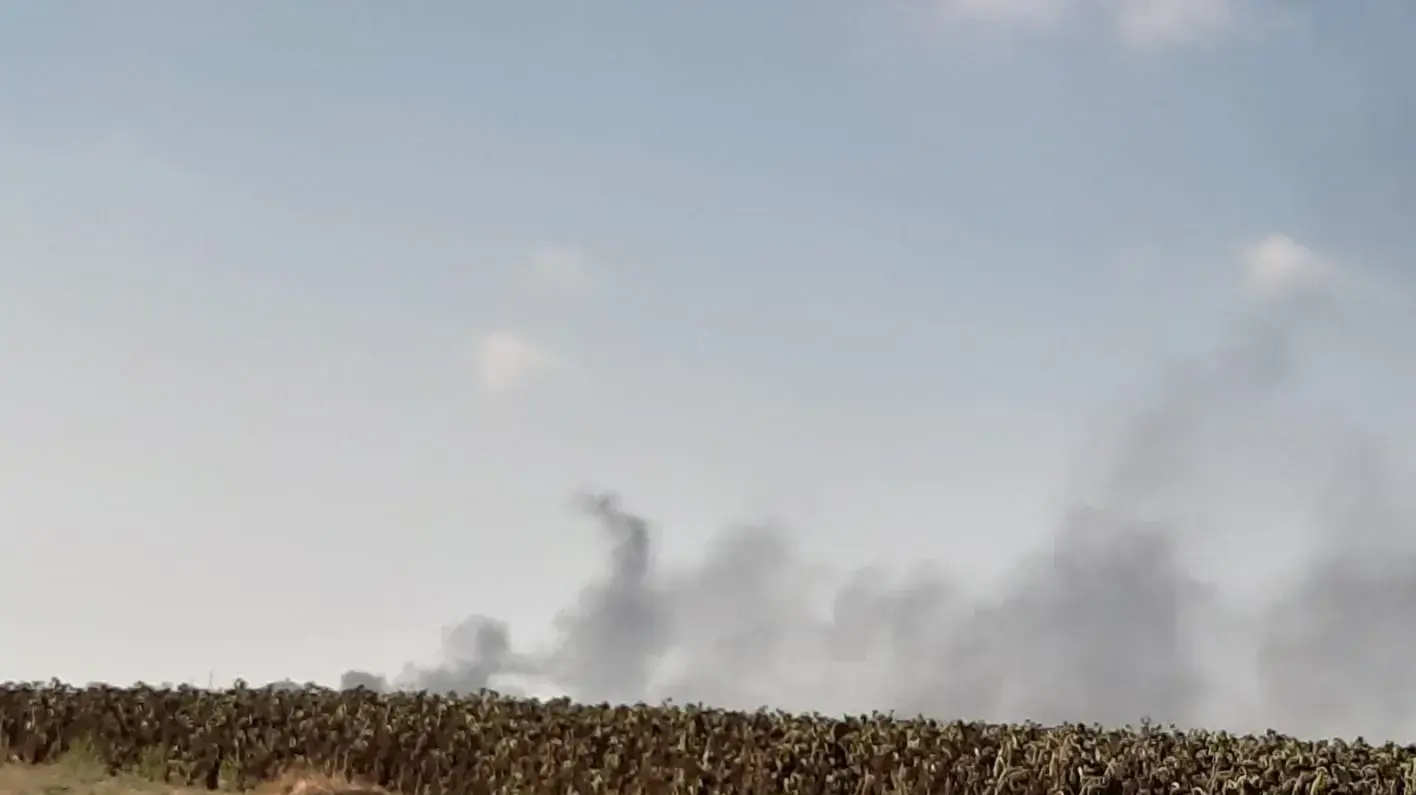 עשן באזור רצועת עזה, 2 אוגוסט 2019 עשן באזור רצועת עזה, 2 אוגוסט 2019