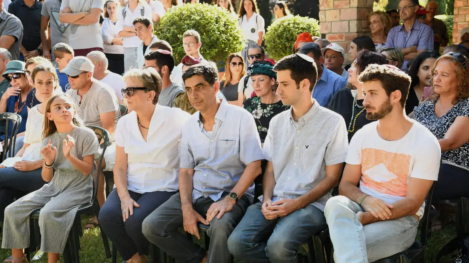 אזכרה במלאת 5 שנים לנפילתו וחטיפתו של סגן הדר גולדין במבצע ״צוק איתן״, בית עלמין, כפר סבא 6 באוגוסט 2019 