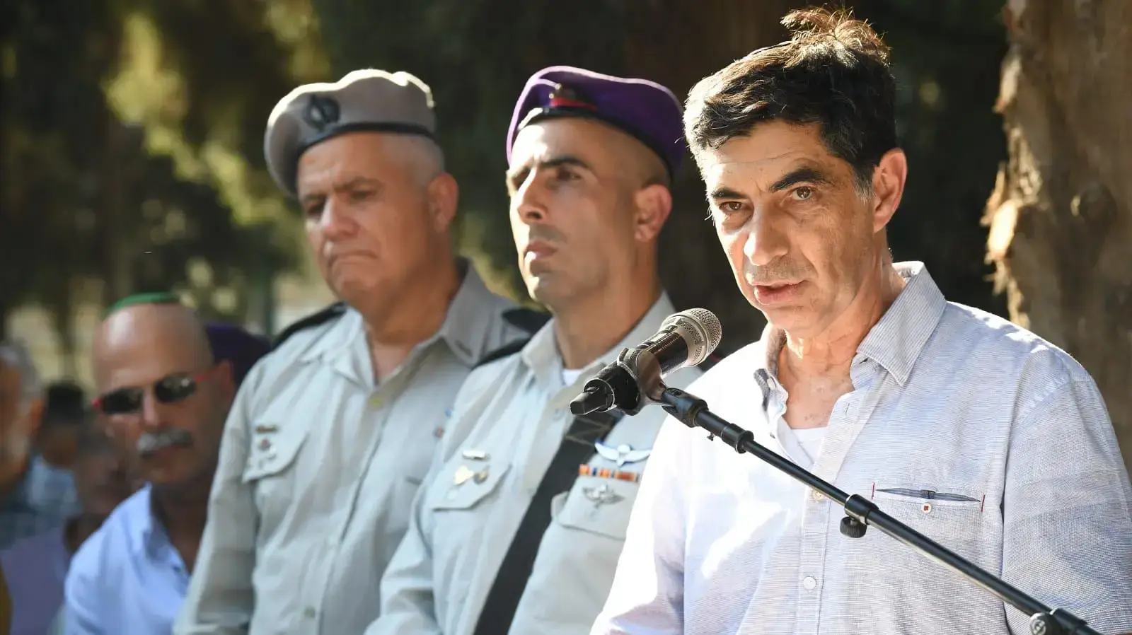 אזכרה במלאת 5 שנים לנפילתו וחטיפתו של סגן הדר גולדין במבצע ״צוק איתן״, בית עלמין, כפר סבא 6 באוגוסט 2019 