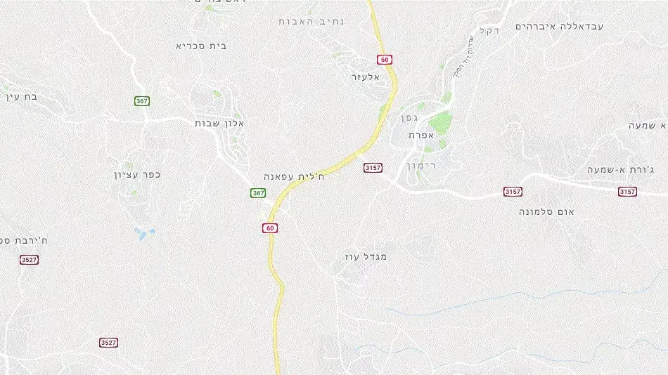 מפה גוש עציון מפה גוש עציון