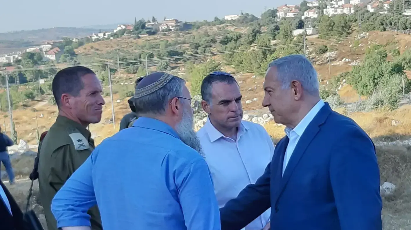ראש הממשלה בנימין נתניהו , בזירת הרצח במגדל עוז, 08.08.19 ראש הממשלה בנימין נתניהו , בזירת הרצח במגדל עוז, 08.08.19