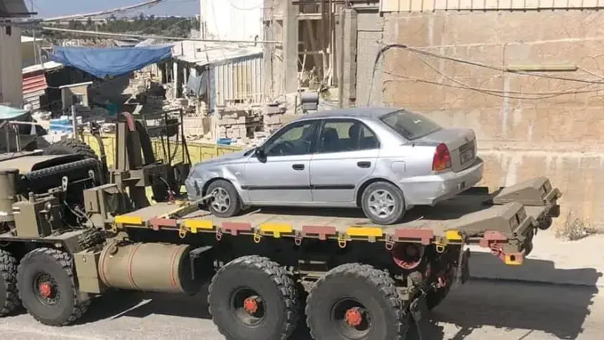 הרכב שצה"ל החרים בבית פאג'ר החשוד ששימש בפיגוע בו נרצח דביר שורק בגוש עציון. 09 באוגוסט 2019 הרכב שצה"ל החרים בבית פאג'ר החשוד ששימש בפיגוע בו נרצח דביר שורק בגוש עציון. 09 באוגוסט 2019