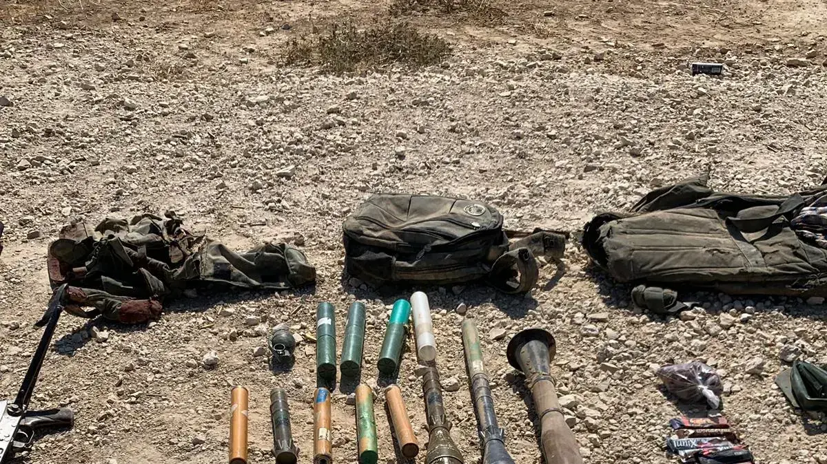 כלי נשק של מחבלי חמאס שחוסלו על ידי צה"ל בניסיון חדירה מרצועת עזה, 10 אוגוססט 2019 כלי נשק של מחבלי חמאס שחוסלו על ידי צה"ל בניסיון חדירה מרצועת עזה, 10 אוגוססט 2019