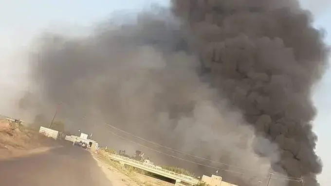 בסיס חיל האוויר אל - בכר הנמצא צפונית לעיראק לאחר התקיפה 20 באוגוסט 2019 בסיס חיל האוויר אל - בכר הנמצא צפונית לעיראק לאחר התקיפה 20 באוגוסט 2019