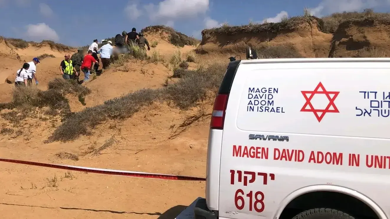 זירת התרסקות המצנח סמוך לארסוף 28 באוגוסט 2019 