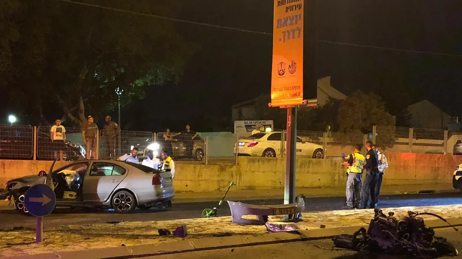 רכב התנגש במעקה בטיחות באשקלון, 29 באוגוסט 2019 רכב התנגש במעקה בטיחות באשקלון, 29 באוגוסט 2019