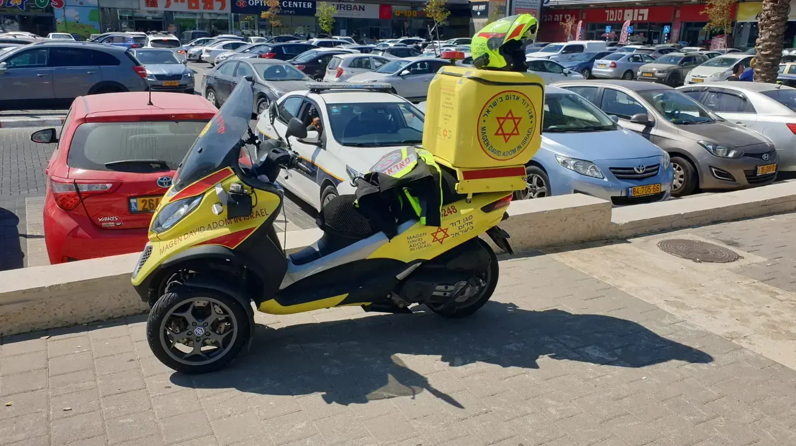 החניון שבו נשכח תינוק בן שנה וחודשיים במודיעין החניון שבו נשכח תינוק בן שנה וחודשיים במודיעין