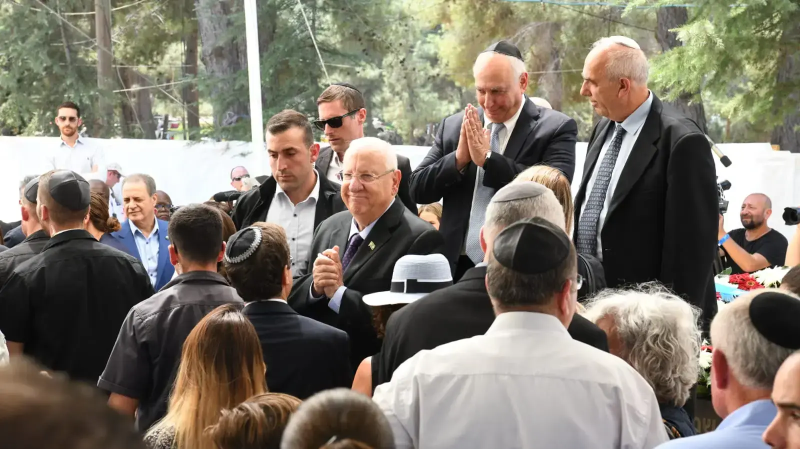 נשיא המדינה ראובן רובי ריבלין באזכרה של נשיא המדינה ה9 שמעון פרס, הר הרצל, 19 בספטמבר 2019