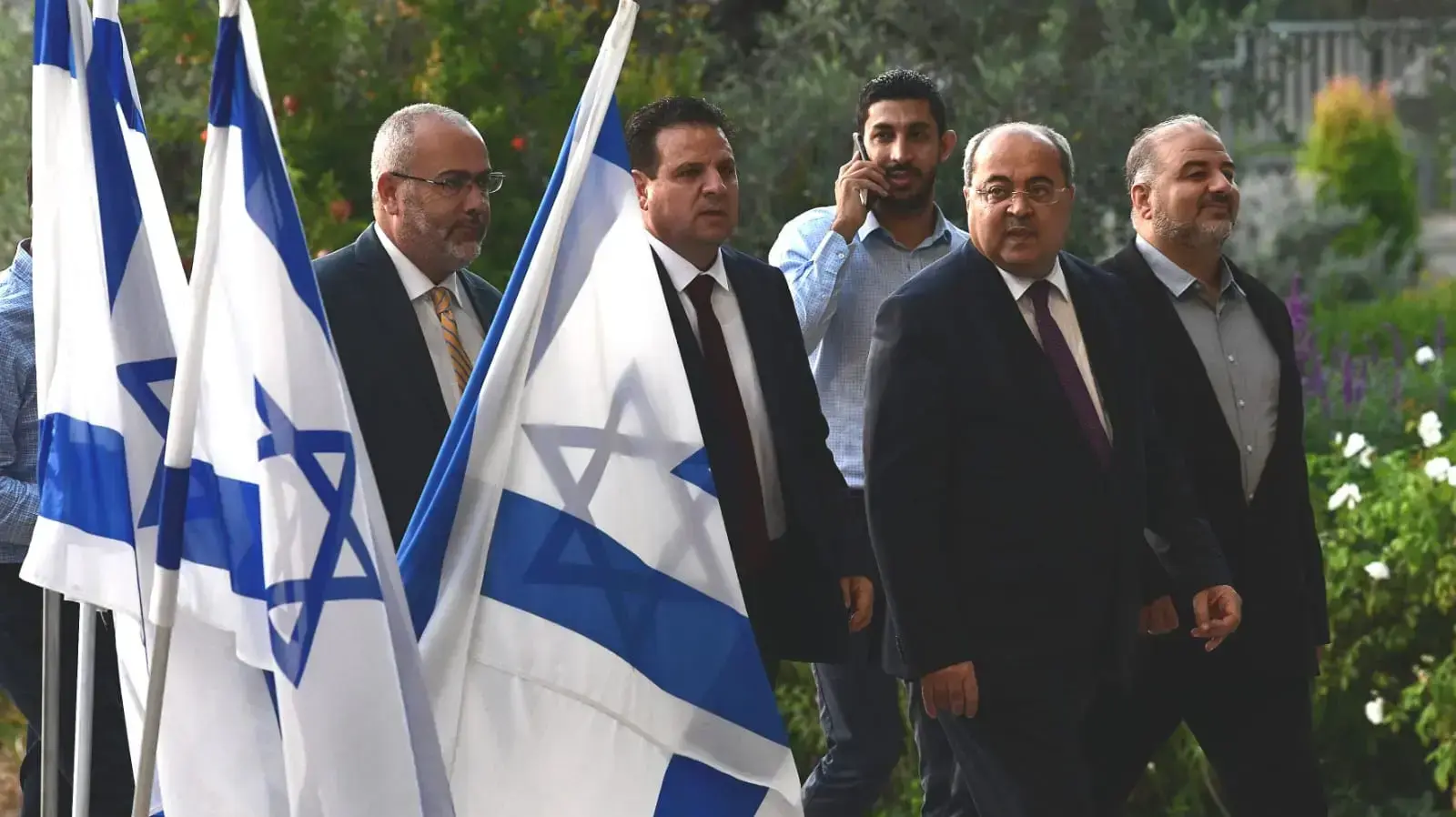 סיעת הרשימה המשותפת בהתייעצויות בבית הנשיא, 22 בספטמבר 2019 סיעת הרשימה המשותפת בהתייעצויות בבית הנשיא, 22 בספטמבר 2019