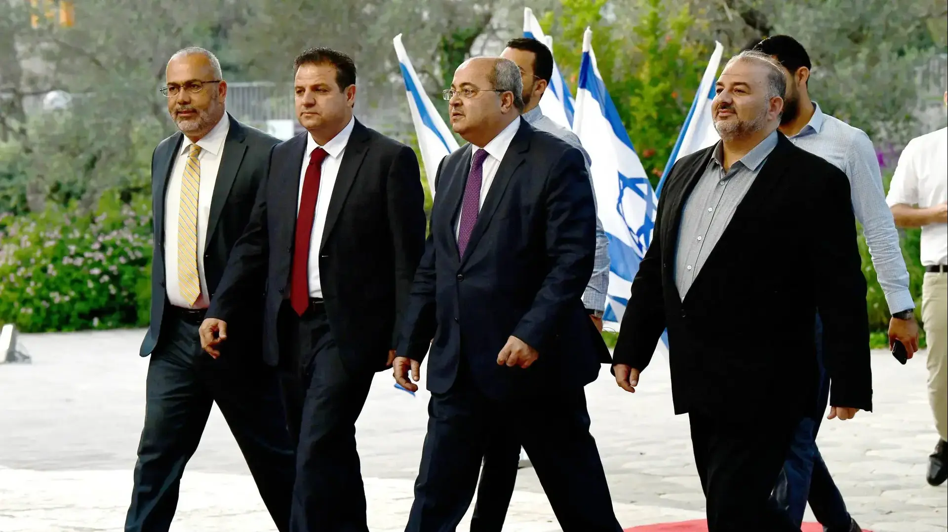 סיעת הרשימה המשותפת בהתייעצויות בבית הנשיא, 22 בספטמבר 2019 סיעת הרשימה המשותפת בהתייעצויות בבית הנשיא, 22 בספטמבר 2019
