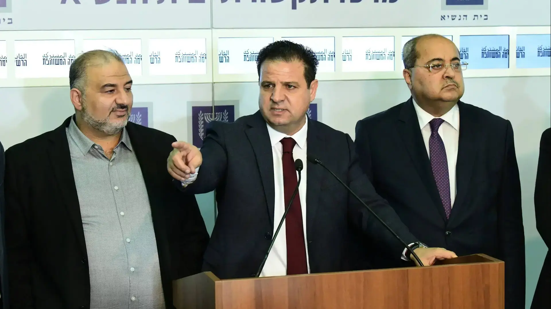 סיעת הרשימה המשותפת בהתייעצויות בבית הנשיא, 22 בספטמבר 2019 סיעת הרשימה המשותפת בהתייעצויות בבית הנשיא, 22 בספטמבר 2019