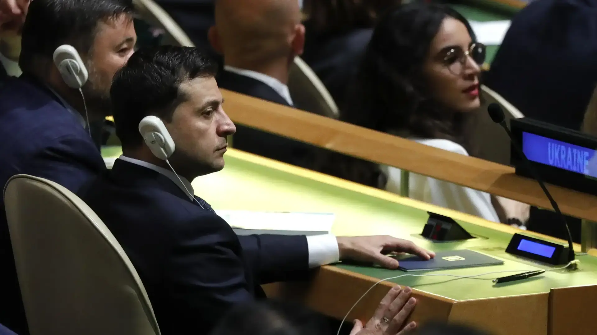 נשיא אוקראינה ולדימיר זלנסקי בעצרת האו"ם, 24 בספטמבר 2019