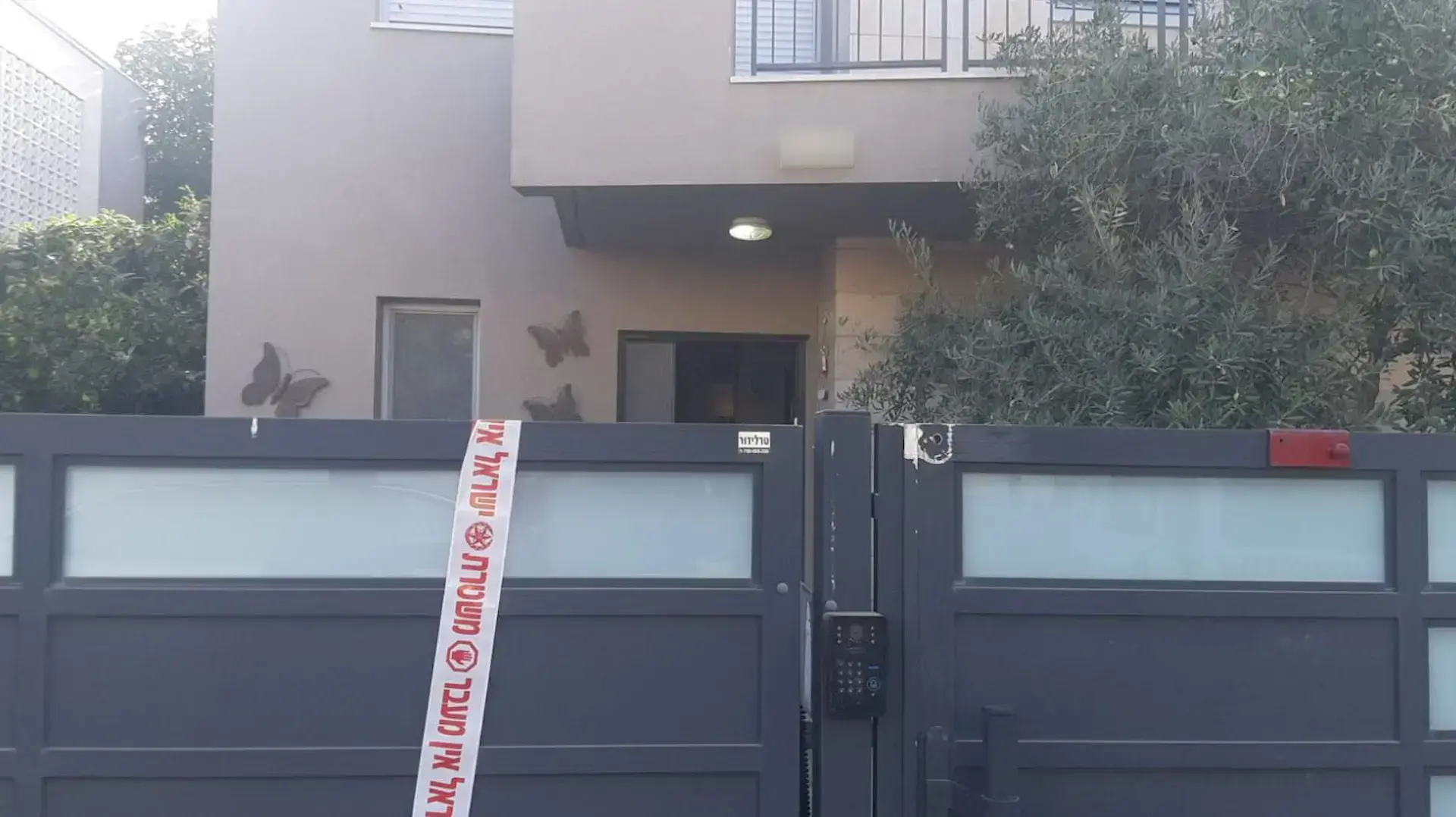 זירת הרצח בגן יבנה - ה-26 לספטמבר 2019