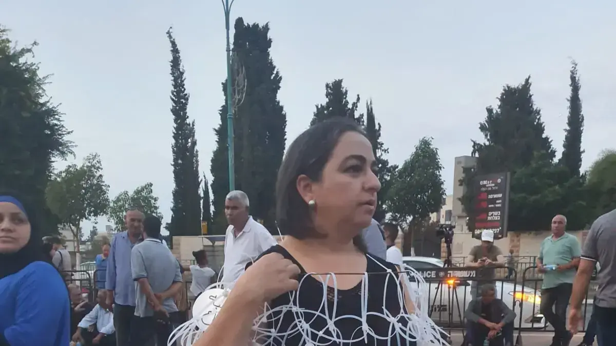 רנה בשארה, הפגנת מחאה ברמלה על האלימות במגזר הערבי, 16 באוקטובר 2019 רנה בשארה, הפגנת מחאה ברמלה על האלימות במגזר הערבי, 16 באוקטובר 2019