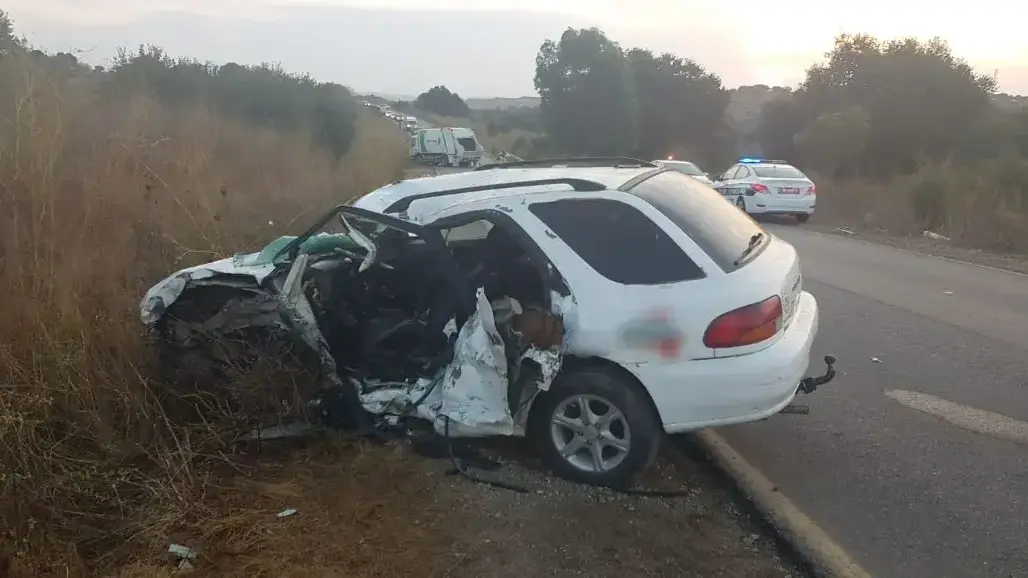 תאונה בין רכב פרטי למשאית בקטע הכביש בין רגבים לכפר קרע. 16 באוקטובר 2019 
