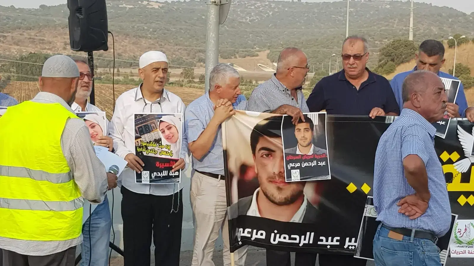 הפגנה מול כלא ג'למה בדרישה לשחרור האסירים הירדנים היבה א-לבדי ועבד א-רחמן מרעי, 16 באוקטובר 2019 הפגנה מול כלא ג'למה בדרישה לשחרור האסירים הירדנים היבה א-לבדי ועבד א-רחמן מרעי, 16 באוקטובר 2019