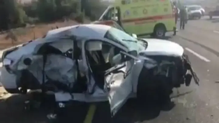 זירת התאונה סמוך לבן שמן - 19 באוקטובר 2019 זירת התאונה סמוך לבן שמן - 19 באוקטובר 2019