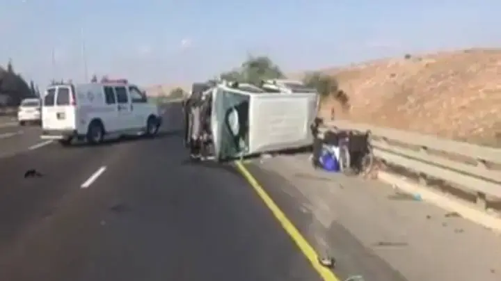 זירת התאונה סמוך לבן שמן - 19 באוקטובר 2019 זירת התאונה סמוך לבן שמן - 19 באוקטובר 2019