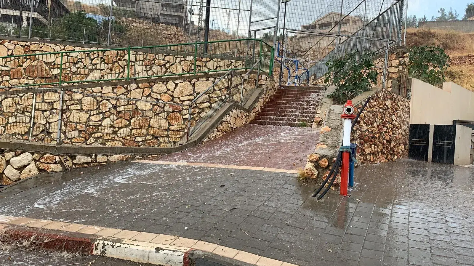 שיטפונות מהגשם בצפת. 21 באוקטובר 2019. שיטפונות מהגשם בצפת. 21 באוקטובר 2019.