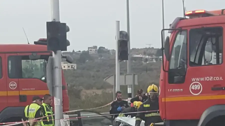 זירת תאונת דרכים בצומת שפרעם בה נהרגה אישה כבת 30, 26 באוקטובר 2019 זירת תאונת דרכים בצומת שפרעם בה נהרגה אישה כבת 30, 26 באוקטובר 2019