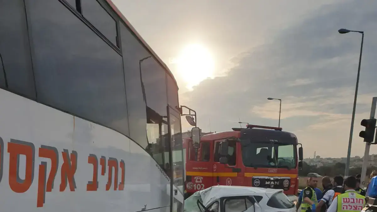 זירת תאונת דרכים בצומת שפרעם בה נהרגה אישה כבת 30, 26 באוקטובר 2019