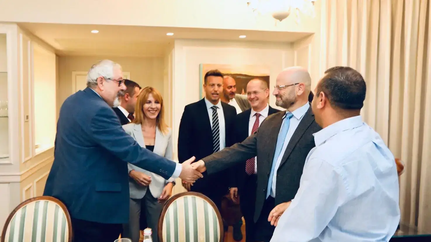 פגישת צוות מו"מ כחול לבן עם ישראל ביתנו, כפר המכביה, 27 באוקטובר 2019 פגישת צוות מו"מ כחול לבן עם ישראל ביתנו, כפר המכביה, 27 באוקטובר 2019