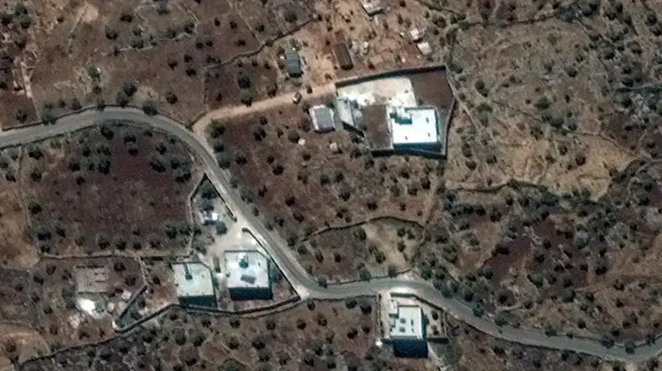 תמונת לווין של המתחם שבו הסתתר אל בגדאדי תמונת לווין של המתחם שבו הסתתר אל בגדאדי