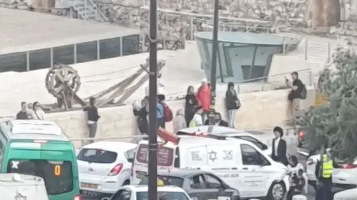 זירת פיגוע הדקירה בשער הפרחים, ירושלים 28 באוקטובר 2019