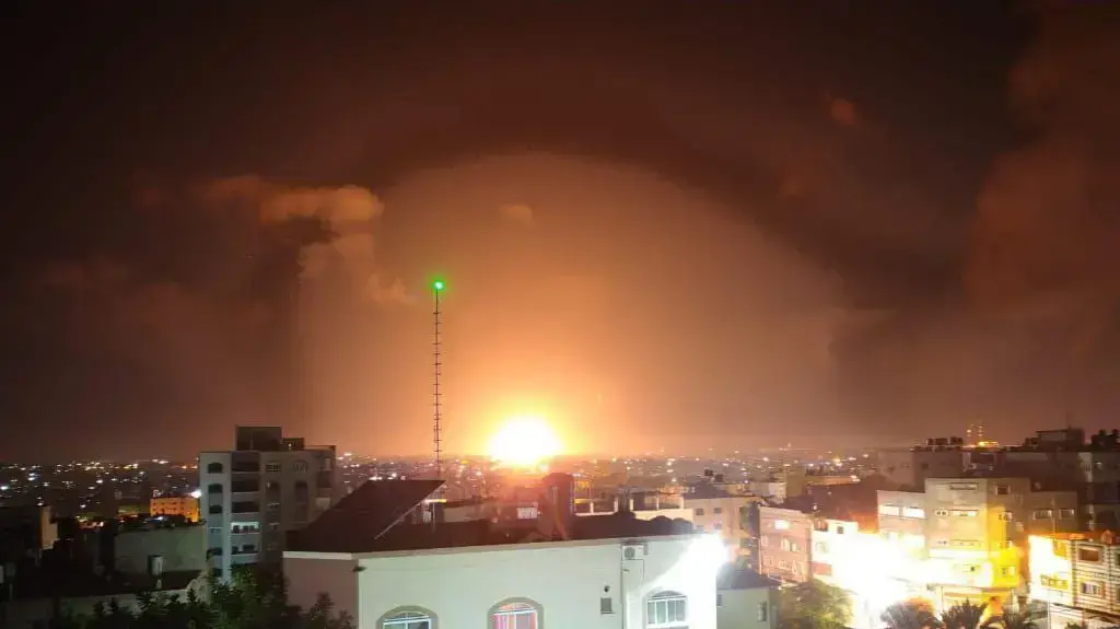 תיעוד מתקיפת צה"ל ברצועת עזה. 02 בנובמבר 2019.