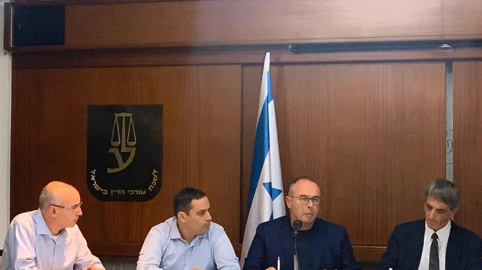 יו"ר לשכת עורכי הדין אבי חימי, עו"ד צביקה בר נתן, ראשי מחוז ת"א - עמית בכר ונדב ויסמן, 3 בנובמבר 2019 יו"ר לשכת עורכי הדין אבי חימי, עו"ד צביקה בר נתן, ראשי מחוז ת"א - עמית בכר ונדב ויסמן, 3 בנובמבר 2019