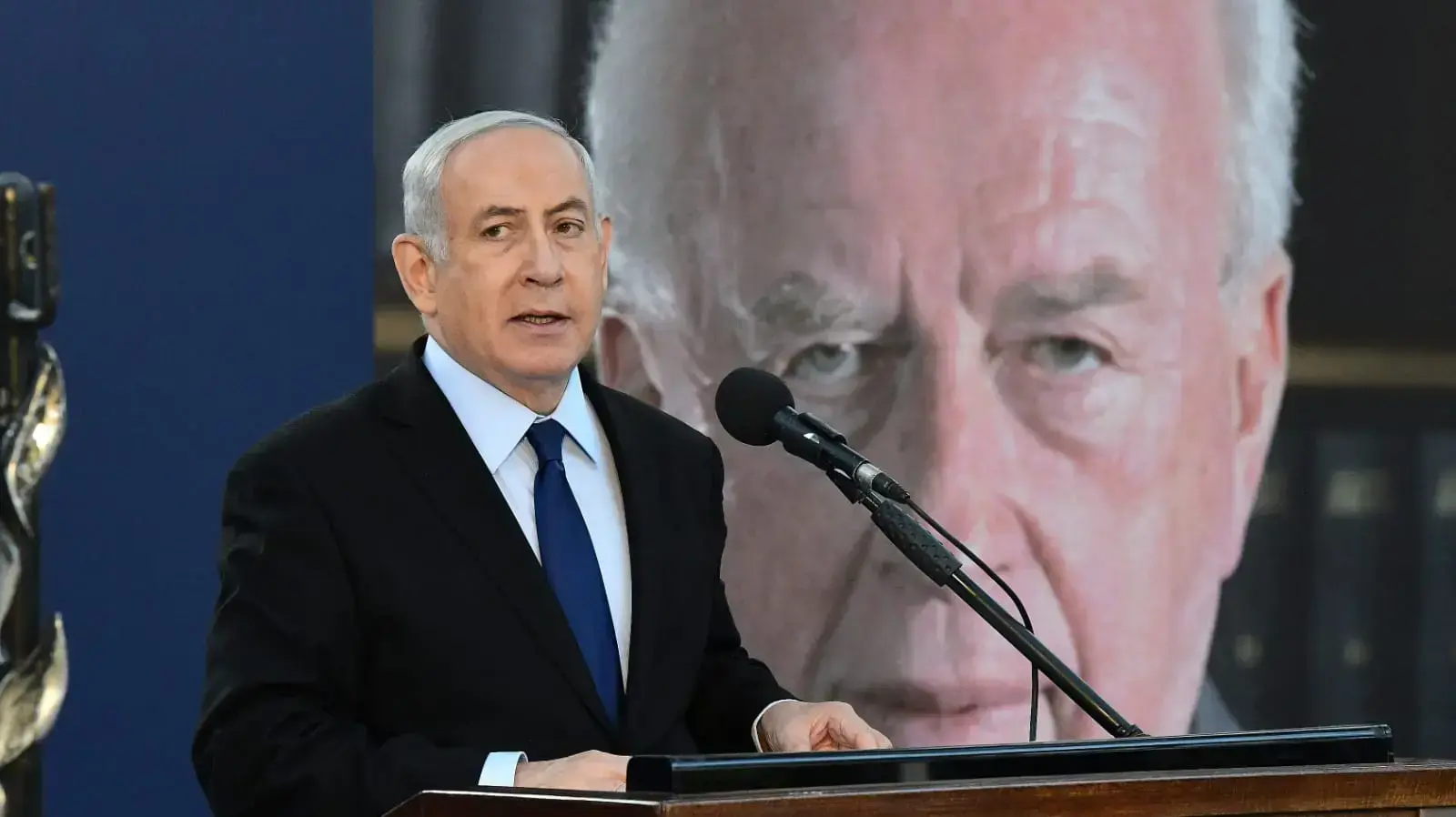 ראש הממשלה, בנימין נתניהו במהלך טקס האזכרה הממלכתי ליצחק ולאה רבין, בהר הרצל, ירושלים 10 בנובמבר 2019 ראש הממשלה, בנימין נתניהו במהלך טקס האזכרה הממלכתי ליצחק ולאה רבין, בהר הרצל, ירושלים 10 בנובמבר 2019