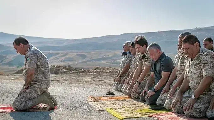 מלך ירדן, עבדאללה מתפלל בנהריים 11 בנובמבר 2019 