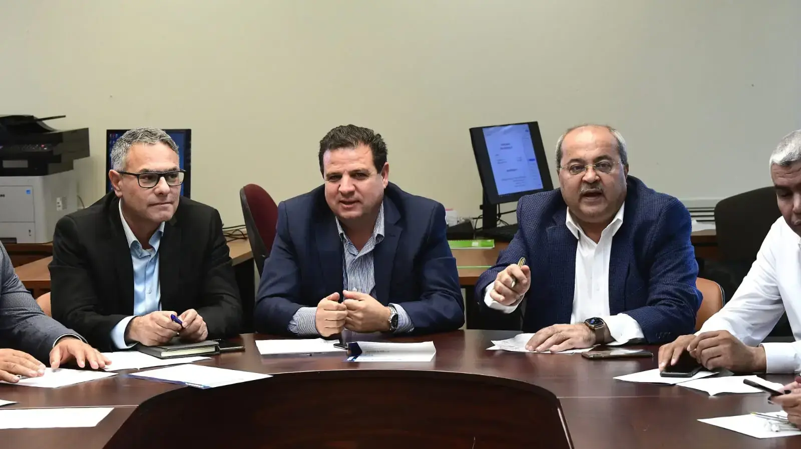 הרשימה המשותפת -אחמד טיבי, איימן עודה, יוסף ג'בארין, מטאנס שחאדה, 18 בנובמבר 2019