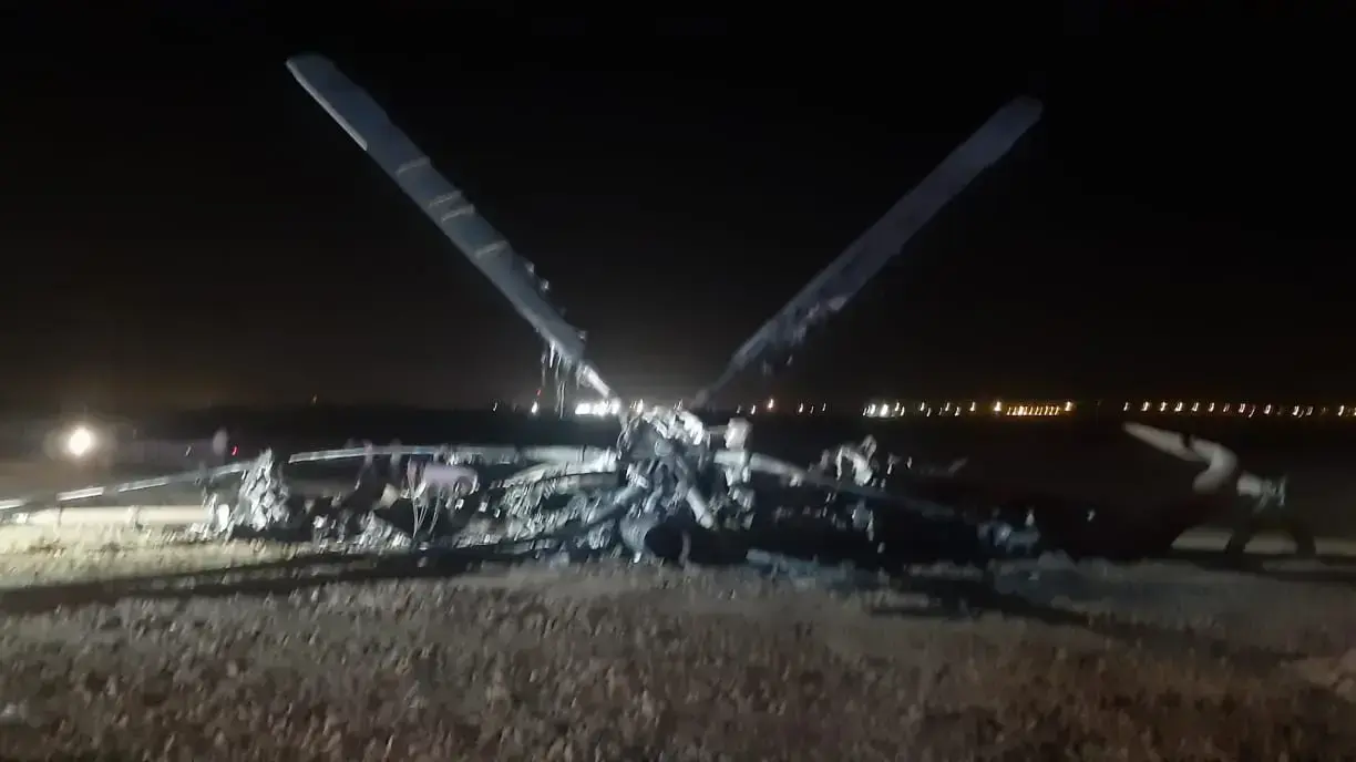 מסוק יסעור צבאי נחת נחיתת חירום בשטחים הפתוחים של קיבוץ רוחמה, סמוך לבית קמה, 26 בנובמבר 2019