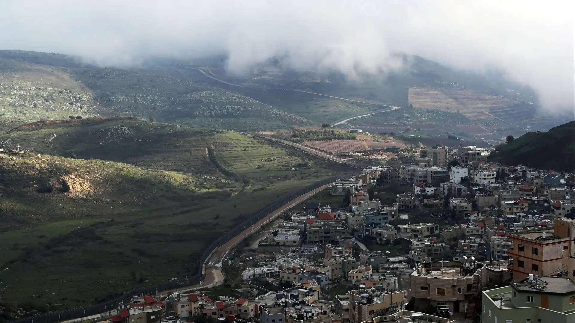 מג'דל שמס ליד גבול ישראל סוריה ברמת הגולן ב-25 במרץ 2019