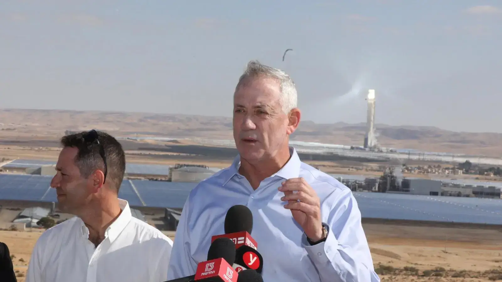 יו"ר כחול לבן, בני גנץ במהלך הצהרה לתקשורת באשלים 4 בדצמבר 2019 יו"ר כחול לבן, בני גנץ במהלך הצהרה לתקשורת באשלים 4 בדצמבר 2019