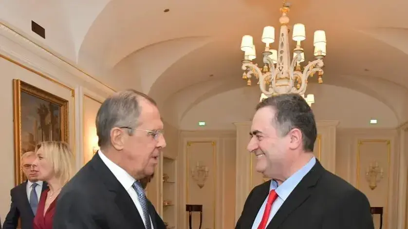 שר החוץ ישראל כץ עם שר החוץ הרוסי סרגיי לברוב בפגישה ברומא שר החוץ ישראל כץ עם שר החוץ הרוסי סרגיי לברוב בפגישה ברומא