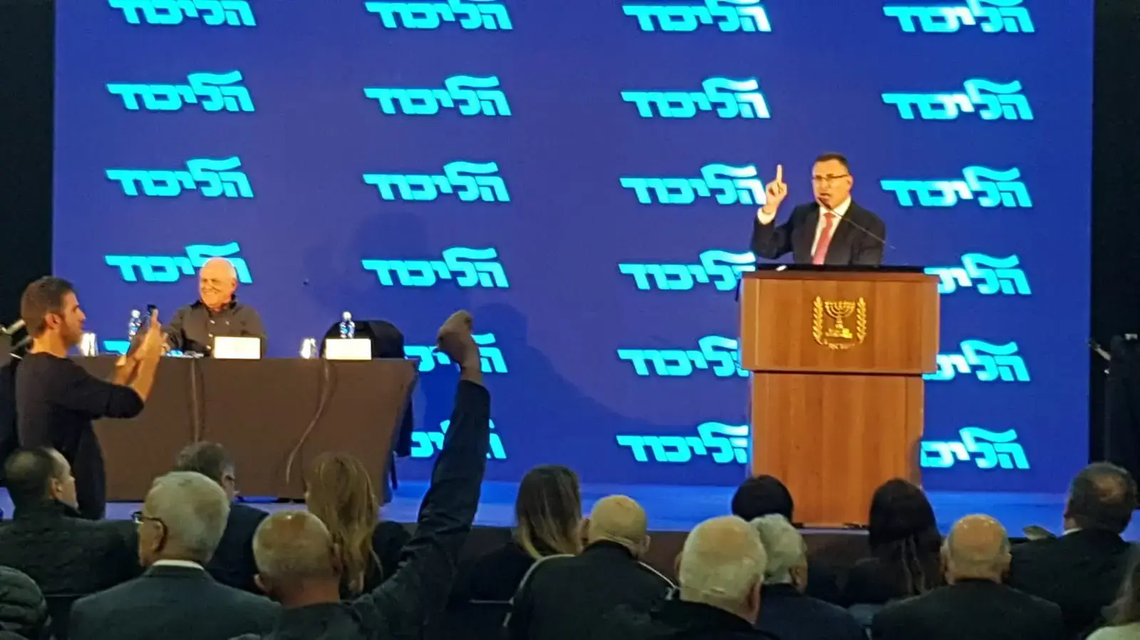 גדעון סער נואם במרכז הליכוד באקספו ת"א, 8 בדצמבר 2019 גדעון סער נואם במרכז הליכוד באקספו ת"א, 8 בדצמבר 2019