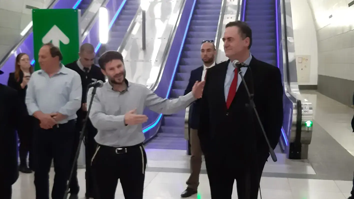 נסיעת הבכורה של הרכבת מירושלים - לת"א בהשתתפות בצלאל סמוטריץ' וישראל כץ, 18 בדצמבר 2019 נסיעת הבכורה של הרכבת מירושלים - לת"א בהשתתפות בצלאל סמוטריץ' וישראל כץ, 18 בדצמבר 2019